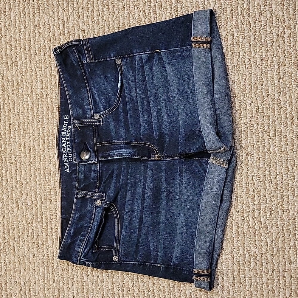 American Eagle Midi Jean Shorts Size 8